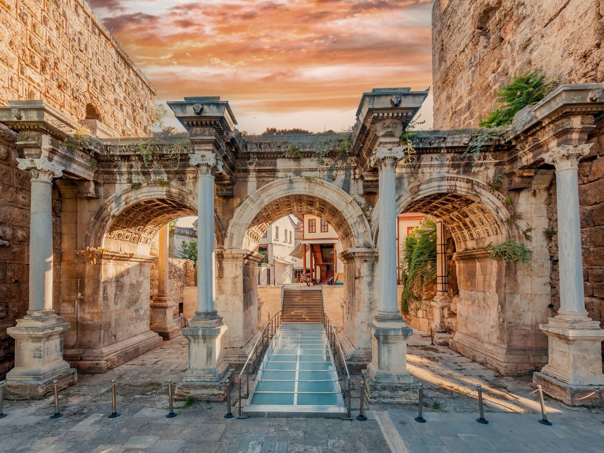Hadrian's Gate in Antalya old town